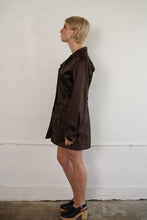 Load image into Gallery viewer, Y2K Brown Satin Trench