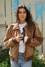 Load image into Gallery viewer, Leather Bomber Jacket