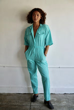 Load image into Gallery viewer, 80's Teal Jumpsuit