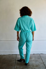 Load image into Gallery viewer, 80's Teal Jumpsuit