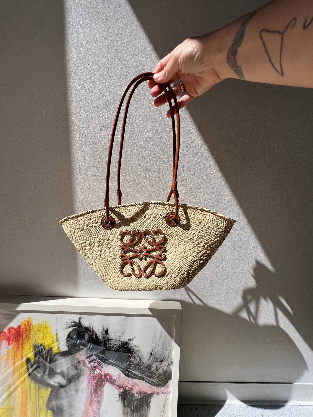 Loewe small anagram basket bag