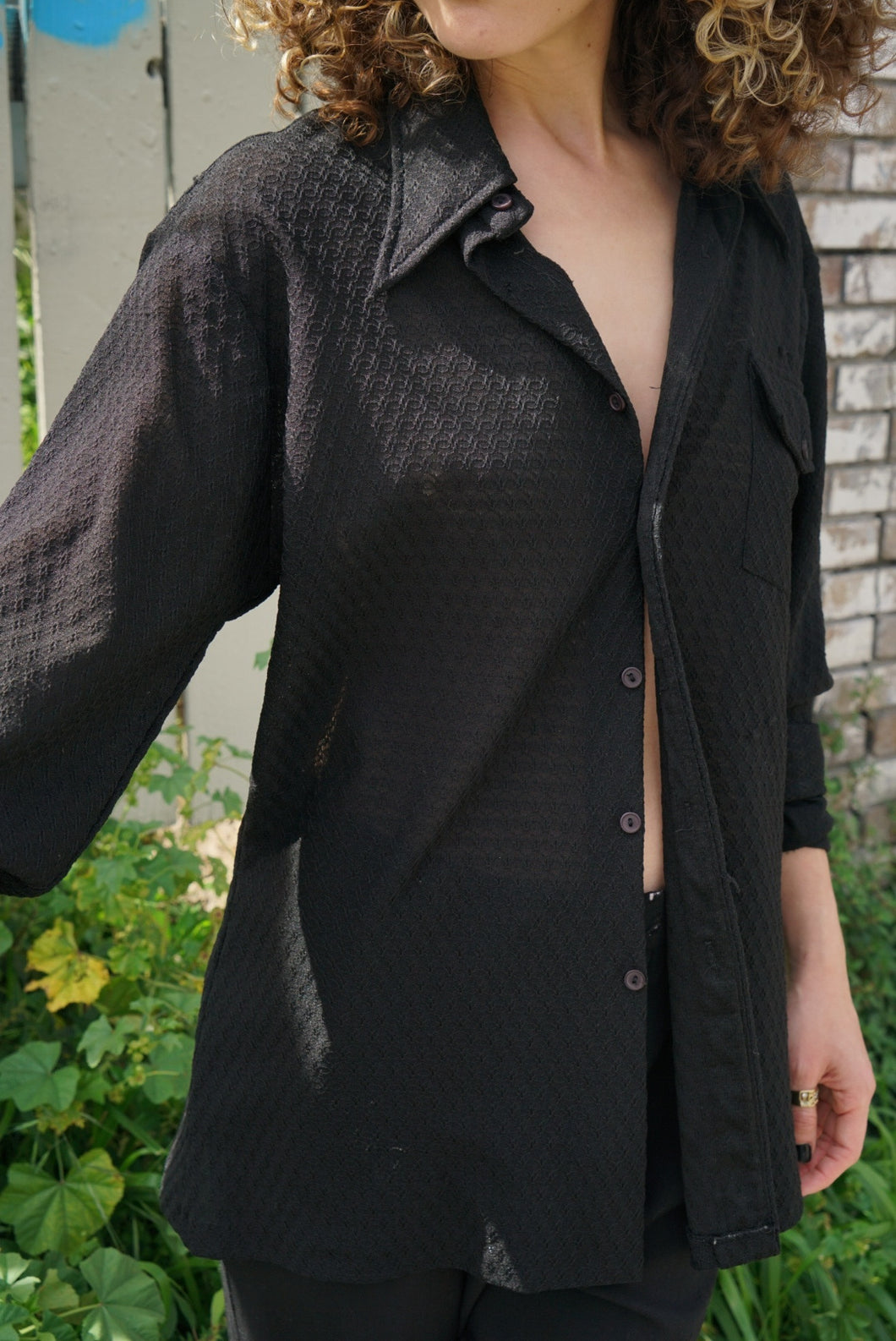Sheer Vintage Button Down
