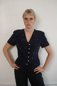 90's Polka Dot Blouse