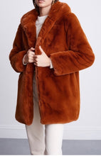 Load image into Gallery viewer, Apprais Faux Fur Hooded Jacket
