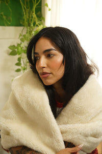 80's Faux Fur Shawl