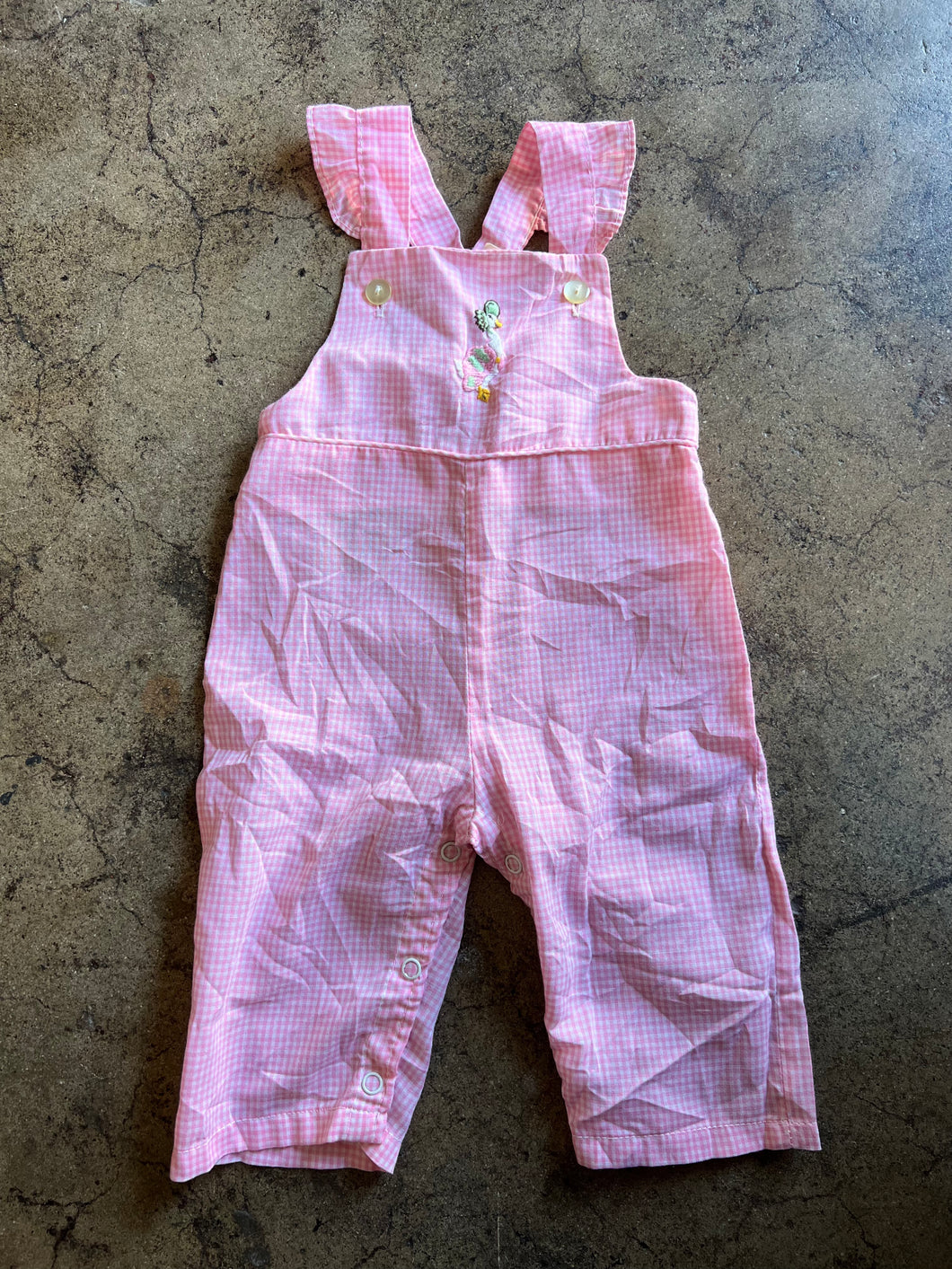 70's Gingham Overalls - BABY