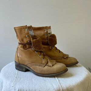 Vintage Lace Up Boots