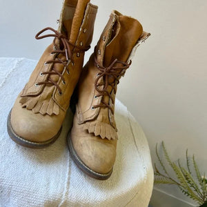 Vintage Lace Up Boots