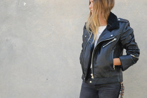 Deadwood Recycled Leather Motorcycle Jacket